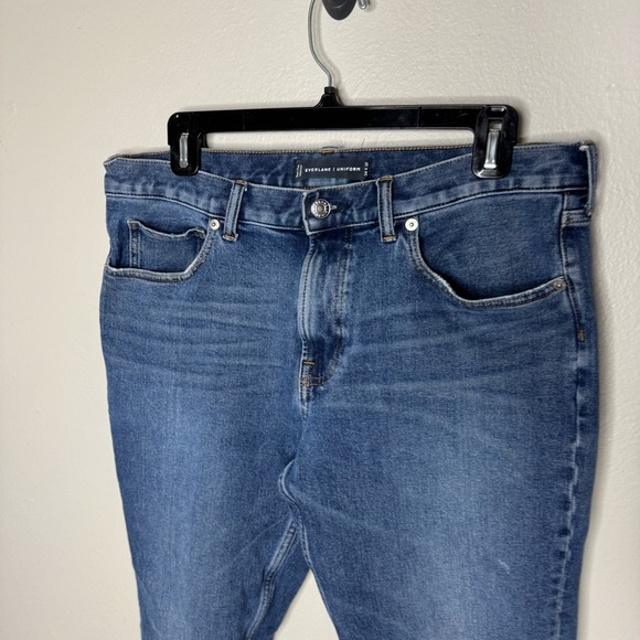 Everlane Uniform Mens The Slim Jean Size 34x32 Blue Medium Wash Stretch - Picture 2 of 9